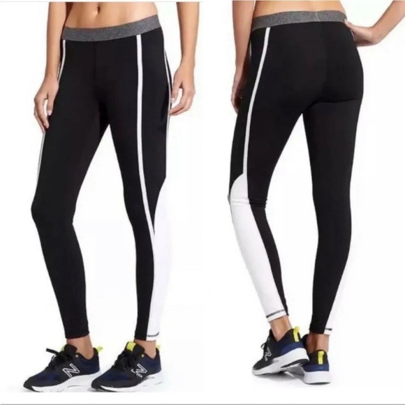 Athleta x Derek Lam IOC Merge Tights Black Colorblock Size Medium Women Leggings - Picture 1 of 8